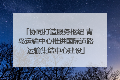 协同打造服务枢纽 青岛运输中心推进国际道路运输集结中心建设