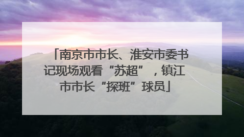 南京市市长、淮安市委书记现场观看“苏超”，镇江市市长“探班”球员