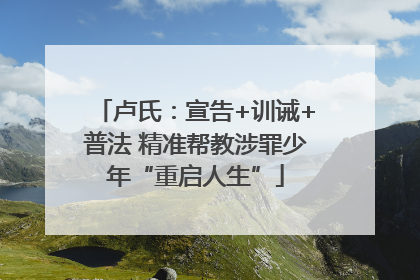 卢氏：宣告+训诫+普法 精准帮教涉罪少年“重启人生”