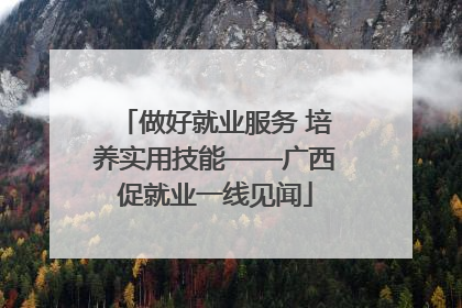 做好就业服务 培养实用技能——广西促就业一线见闻