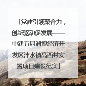 党建引领聚合力，创新驱动促发展——中建五局淄博经济开发区沣水镇高西村安置项目建设纪实