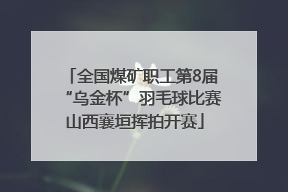 全国煤矿职工第8届“乌金杯”羽毛球比赛山西襄垣挥拍开赛