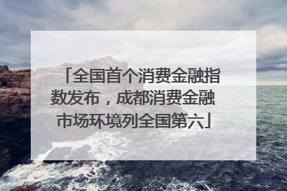 全国首个消费金融指数发布，成都消费金融市场环境列全国第六