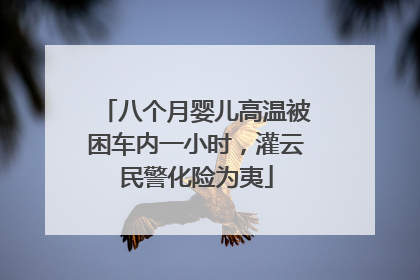 八个月婴儿高温被困车内一小时，灌云民警化险为夷
