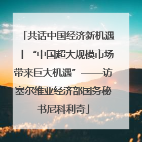共话中国经济新机遇丨“中国超大规模市场带来巨大机遇”——访塞尔维亚经济部国务秘书尼科利奇