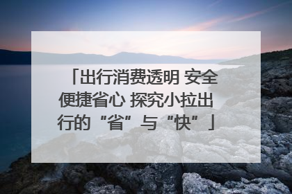出行消费透明 安全便捷省心 探究小拉出行的“省”与“快”