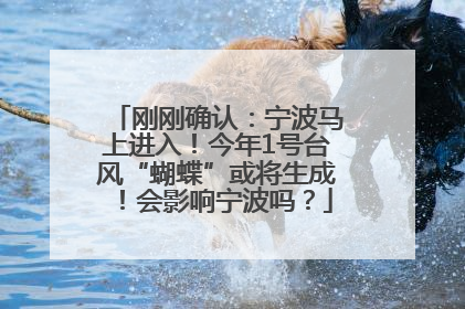 刚刚确认：宁波马上进入！今年1号台风“蝴蝶”或将生成！会影响宁波吗？