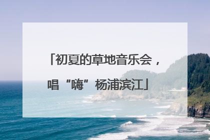 初夏的草地音乐会，唱“嗨”杨浦滨江