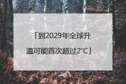 到2029年全球升温可能首次超过2℃