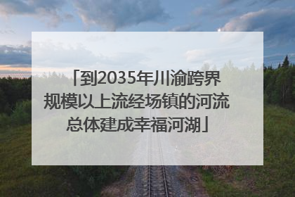 到2035年川渝跨界规模以上流经场镇的河流总体建成幸福河湖
