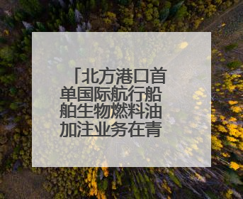 北方港口首单国际航行船舶生物燃料油加注业务在青岛港落地