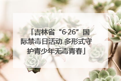 吉林省“6·26”国际禁毒日活动 多形式守护青少年无毒青春