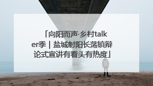 向阳而声·乡村talker季｜盐城射阳长荡镇辩论式宣讲有看头有热度