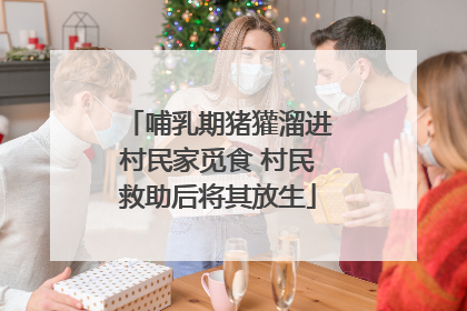 哺乳期猪獾溜进村民家觅食 村民救助后将其放生