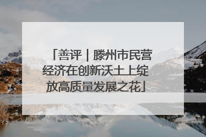 善评｜滕州市民营经济在创新沃土上绽放高质量发展之花