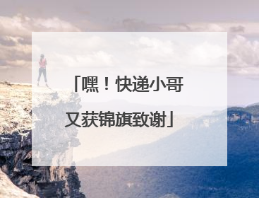 嘿！快递小哥又获锦旗致谢