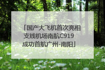 国产大飞机首次亮相支线机场南航C919成功首航广州-南阳
