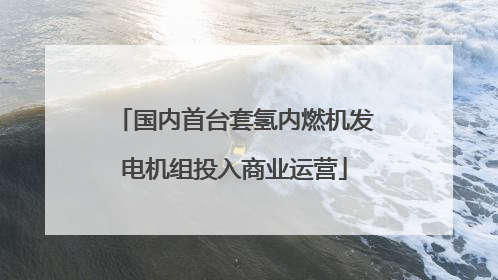 国内首台套氢内燃机发电机组投入商业运营