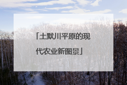 土默川平原的现代农业新图景
