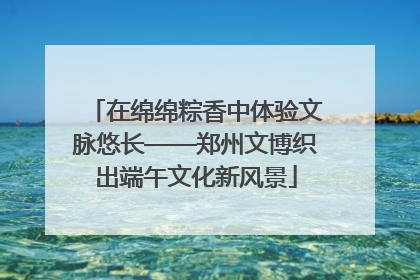 在绵绵粽香中体验文脉悠长——郑州文博织出端午文化新风景