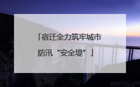 宿迁全力筑牢城市防汛“安全堤”