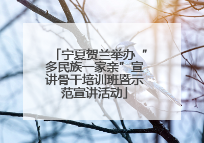 宁夏贺兰举办“多民族一家亲”宣讲骨干培训班暨示范宣讲活动