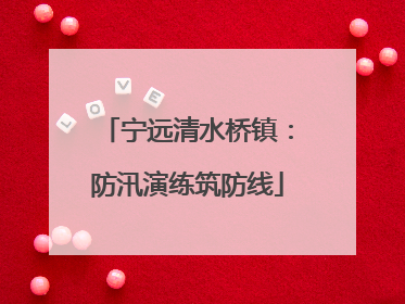 宁远清水桥镇：防汛演练筑防线