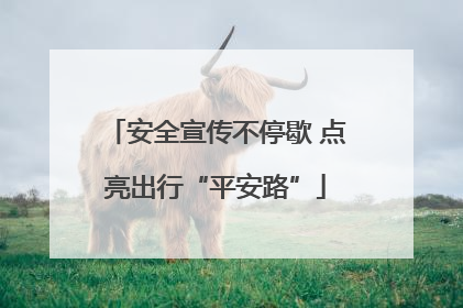 安全宣传不停歇 点亮出行“平安路”
