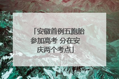安徽首例五胞胎参加高考 分在安庆两个考点