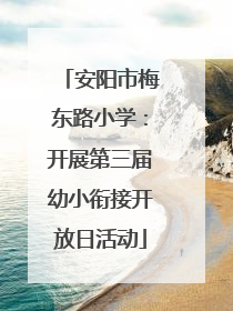 安阳市梅东路小学：开展第三届幼小衔接开放日活动