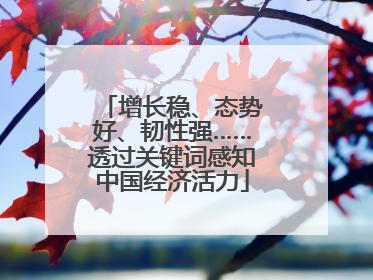增长稳、态势好、韧性强……透过关键词感知中国经济活力