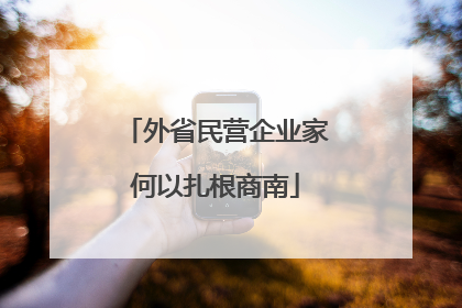 外省民营企业家何以扎根商南