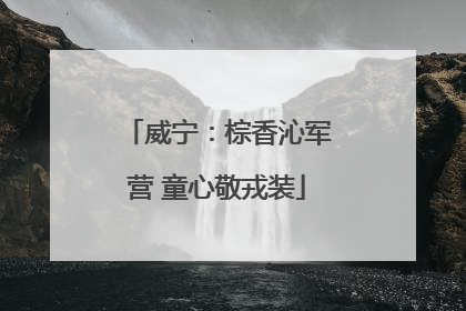 威宁：棕香沁军营 童心敬戎装