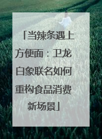 当辣条遇上方便面：卫龙白象联名如何重构食品消费新场景