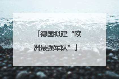 德国拟建“欧洲最强军队”