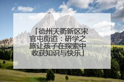 德州天衢新区宋官屯街道：研学之旅让孩子在探索中收获知识与快乐