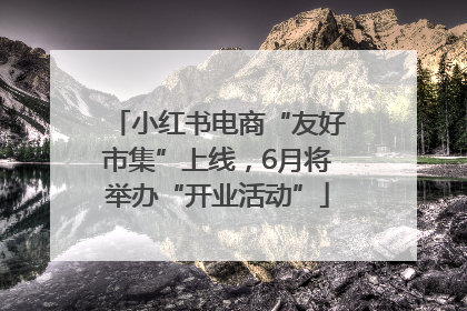 小红书电商“友好市集”上线，6月将举办“开业活动”