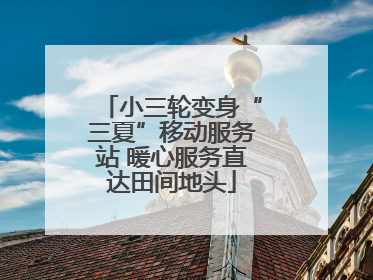 小三轮变身“三夏”移动服务站 暖心服务直达田间地头
