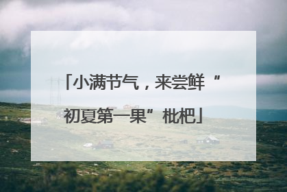 小满节气，来尝鲜“初夏第一果”枇杷