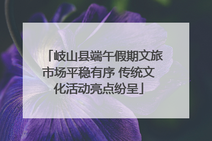 岐山县端午假期文旅市场平稳有序 传统文化活动亮点纷呈