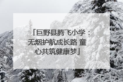 巨野县腾飞小学：无烟护航成长路 童心共筑健康梦