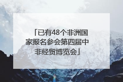 已有48个非洲国家报名参会第四届中非经贸博览会