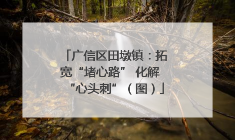 广信区田墩镇：拓宽“堵心路” 化解“心头刺”（图）