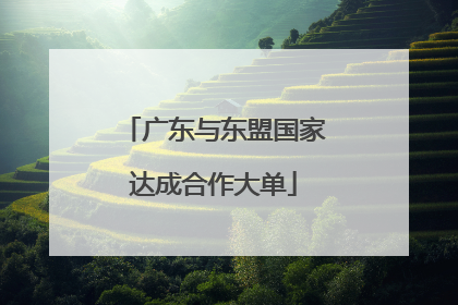 广东与东盟国家达成合作大单