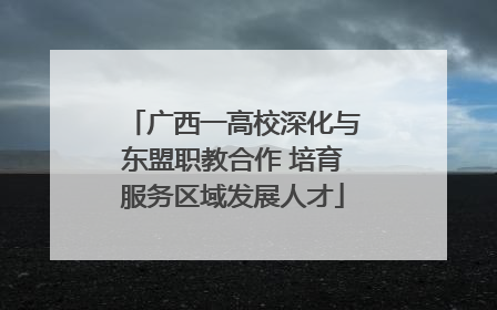 广西一高校深化与东盟职教合作 培育服务区域发展人才