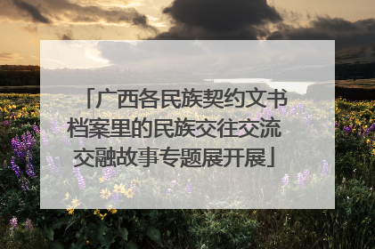 广西各民族契约文书档案里的民族交往交流交融故事专题展开展