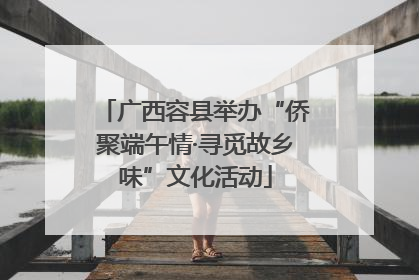 广西容县举办“侨聚端午情·寻觅故乡味”文化活动
