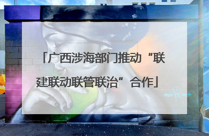 广西涉海部门推动“联建联动联管联治”合作