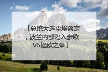 总统大选尘埃落定，波兰内部陷入亲欧VS疑欧之争
