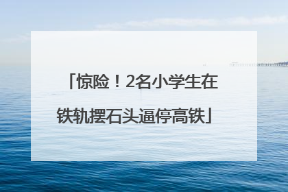 惊险！2名小学生在铁轨摆石头逼停高铁